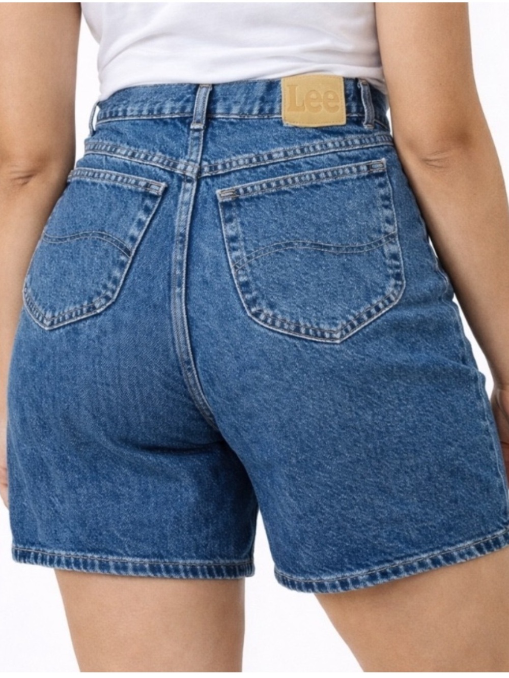 Lee Vintage Classic Fit High-Rise Denim Mom Shorts